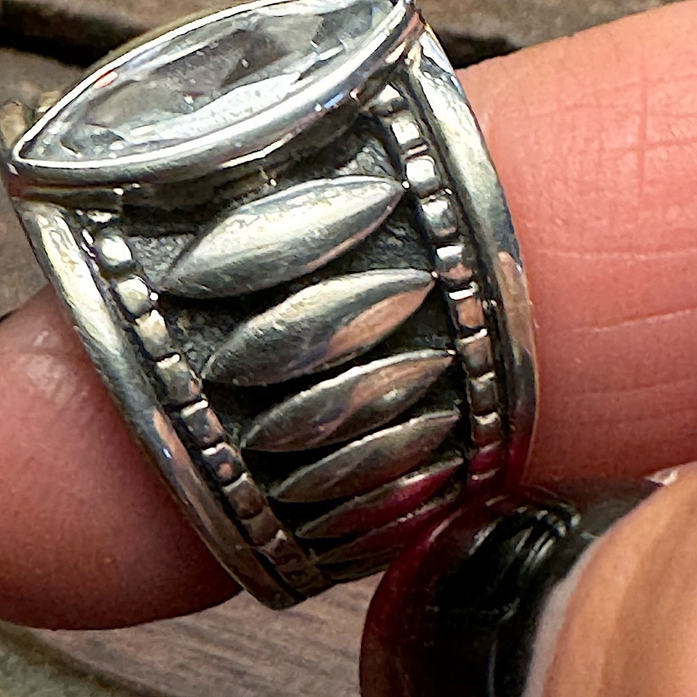 Silpada - RARE Sterling Silver Marguis CZ Ring - Picture 12 of 14